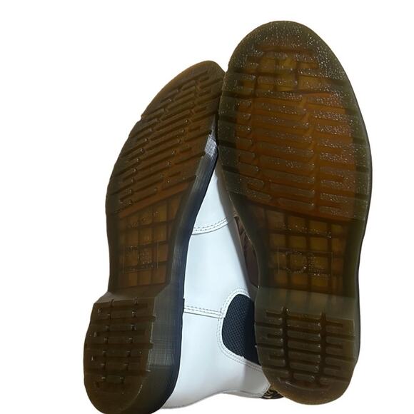 DR MARTENS 2976 SQUAD YELLOW STITCH‎ WHITE BOOTS L13 M12, M11 L12 - Picture 8 of 10